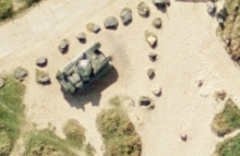 D-Day tank aerial photograph